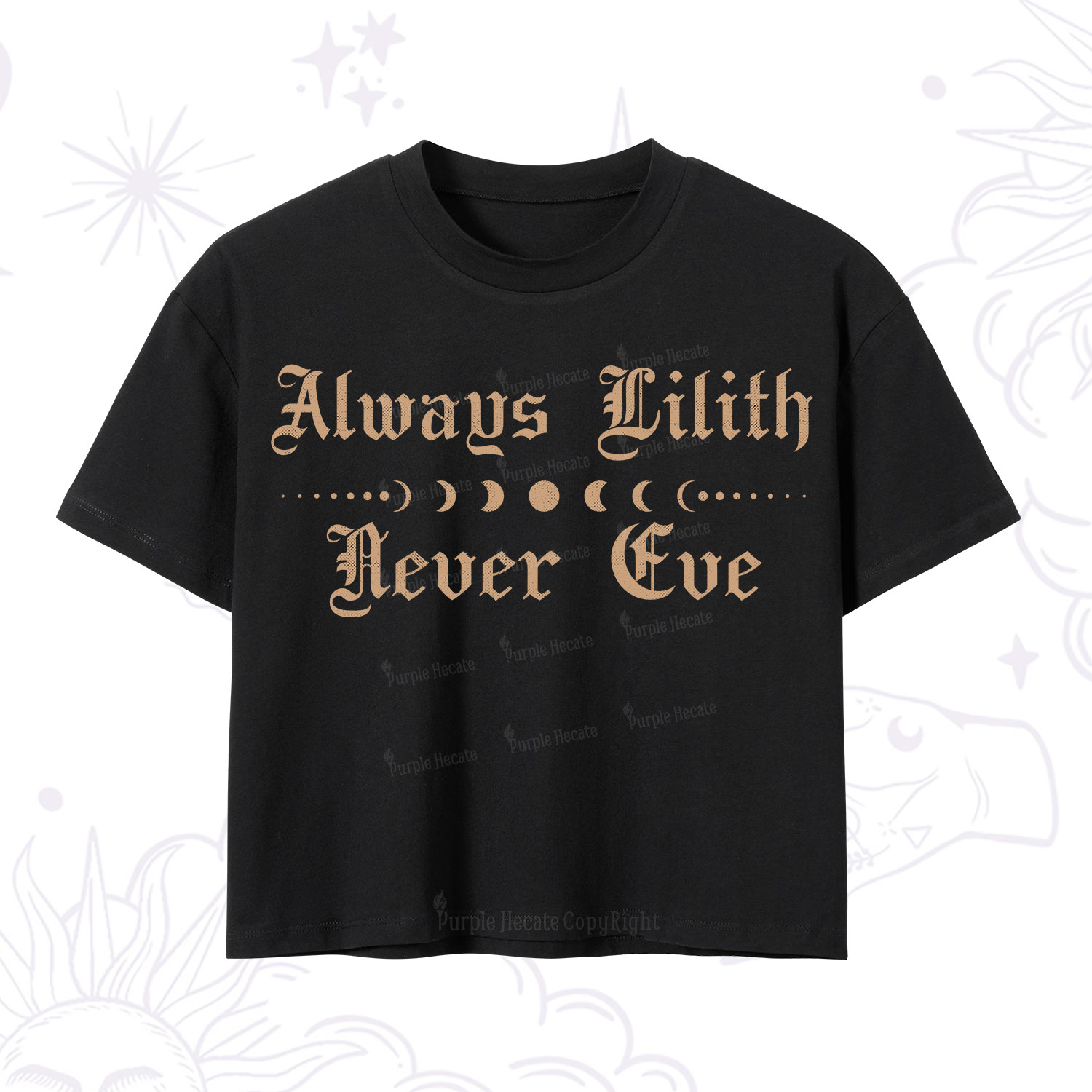 Purplehecate Always Lilith Never Eve Crop T-Shirt