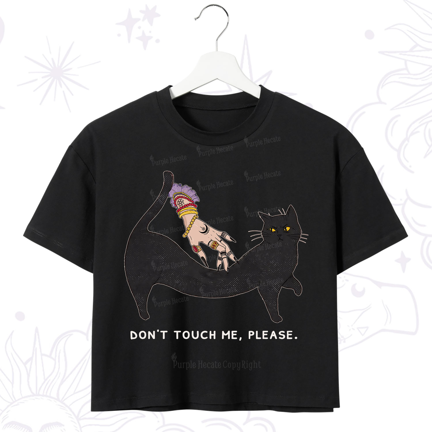 Purplehecate Don't Touch Me Crop T-Shirt
