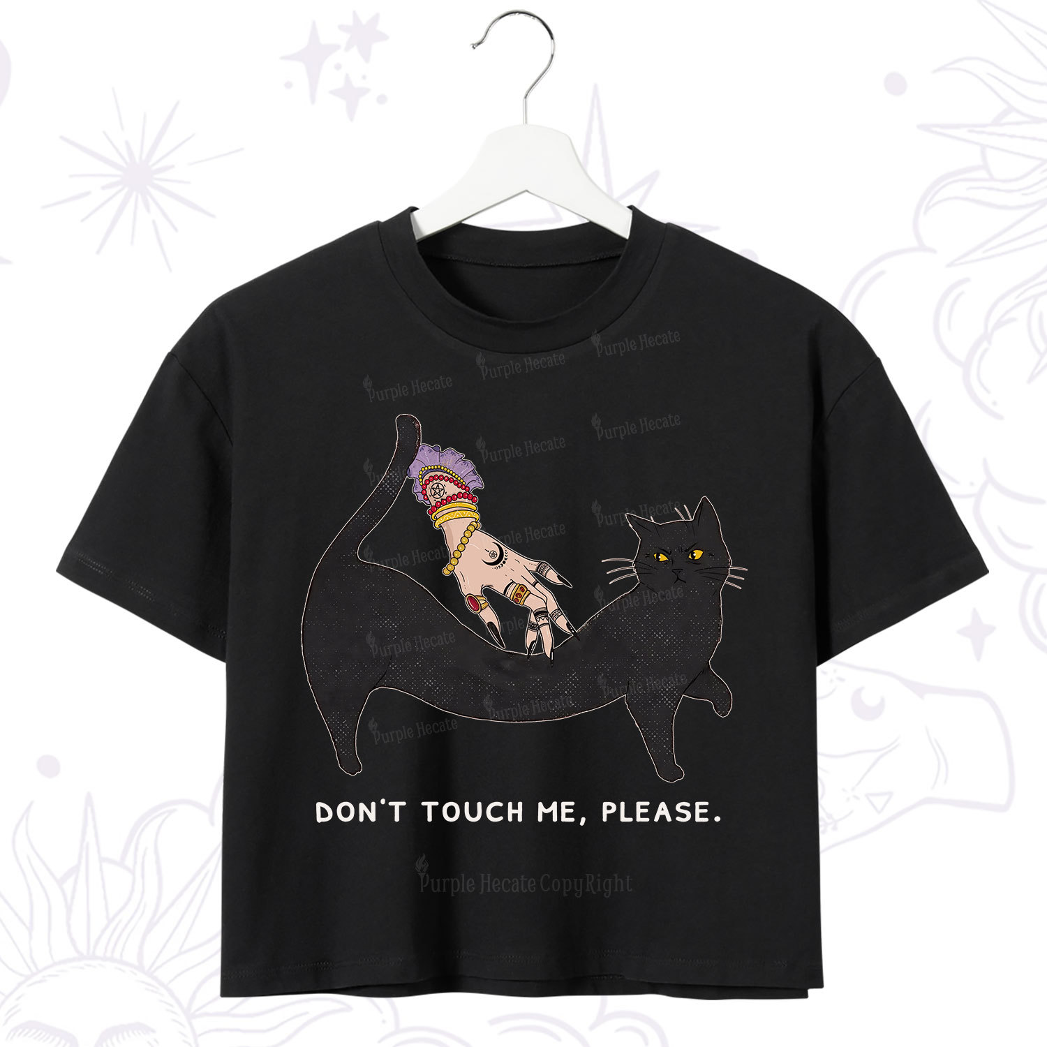 Purplehecate Don't Touch Me Crop T-Shirt