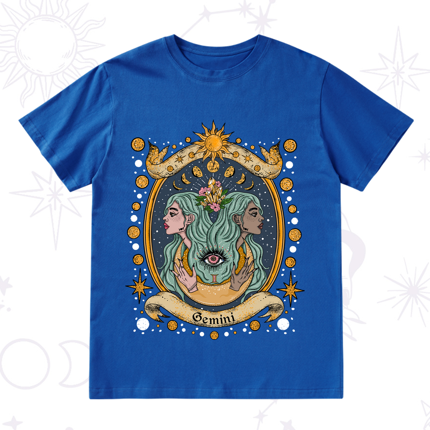 Purplehecate Celestial Gemini Zodiac T-Shirt