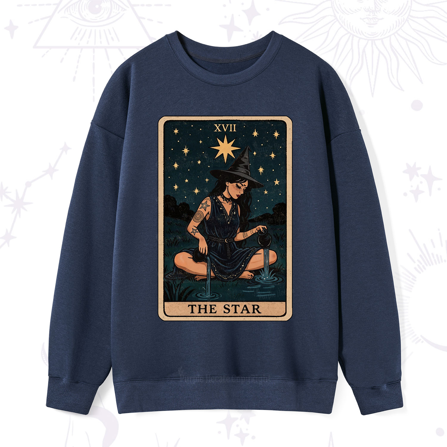 Purplehecate The Star Witch Tarot Sweatshirt