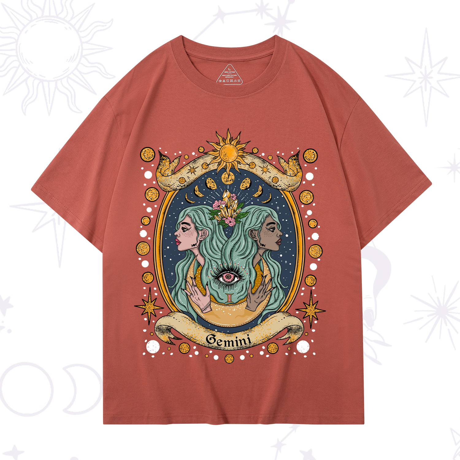 Purplehecate Celestial Gemini Zodiac T-Shirt