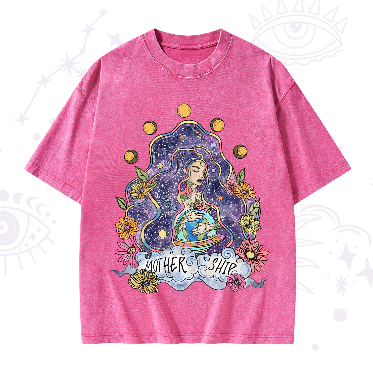 Purplehecate Mother Ship Washed T-Shirt