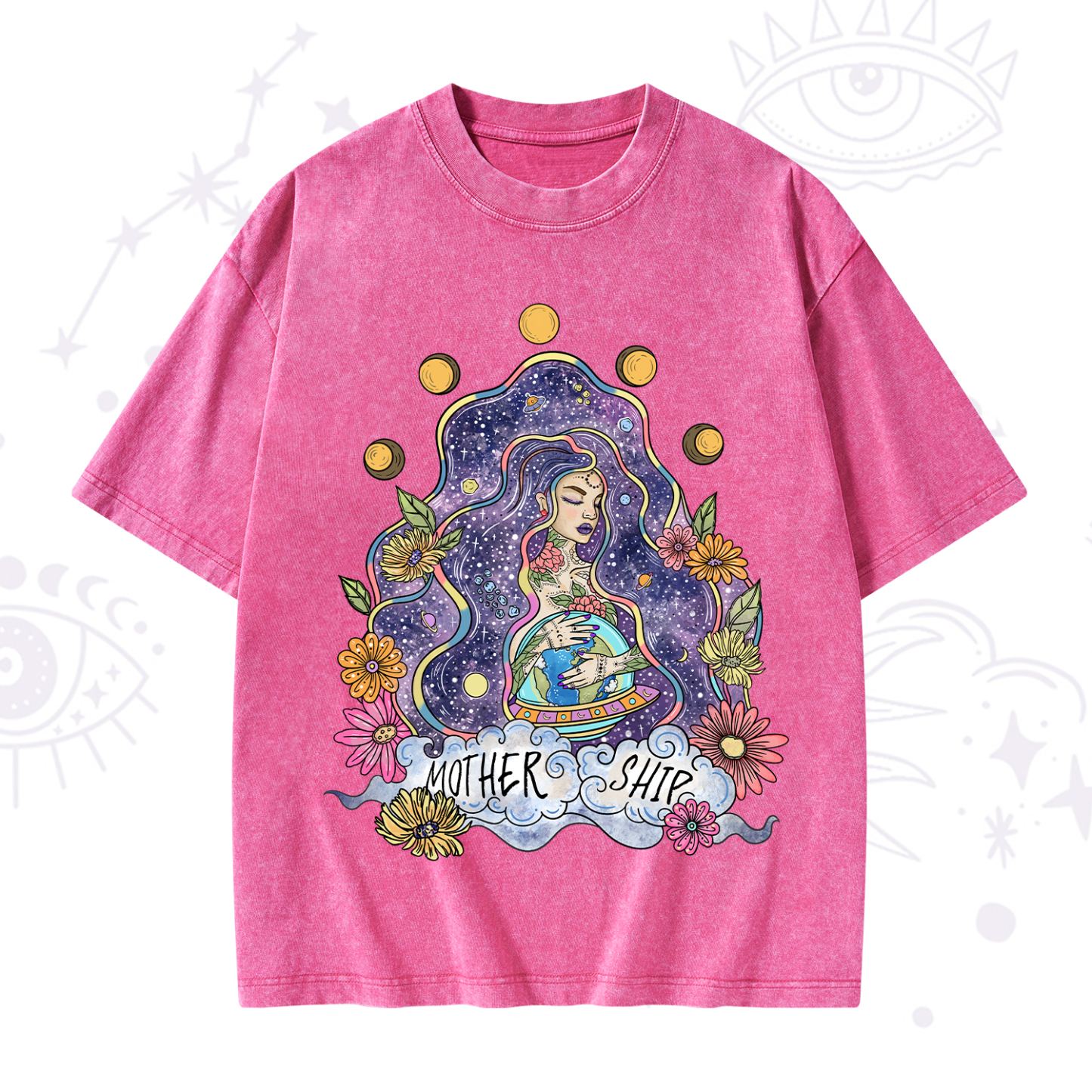 Purplehecate Mother Ship Washed T-Shirt
