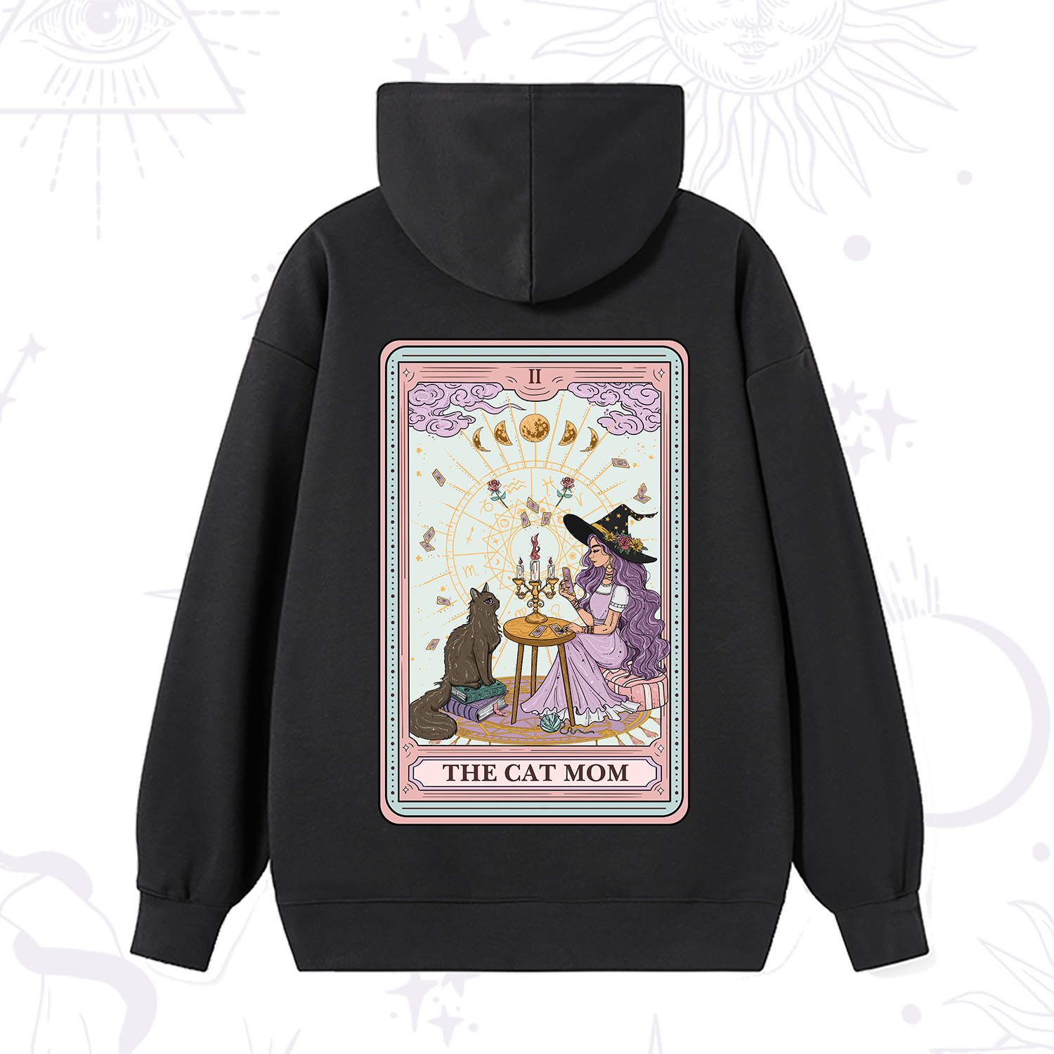 Purplehecate The Cat Witch Mom Tarot Hoodie