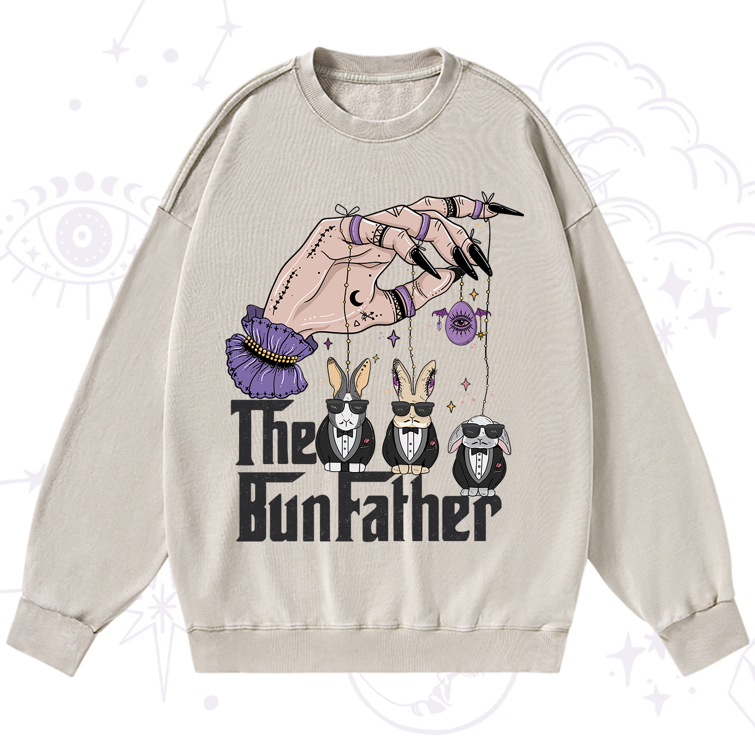 Purplehecate The Bunfather Easter Washed Sweatshirt