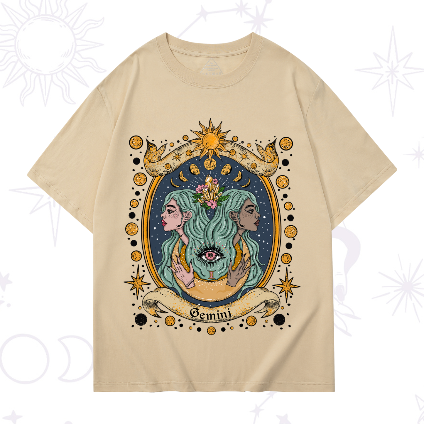 Purplehecate Celestial Gemini Zodiac T-Shirt