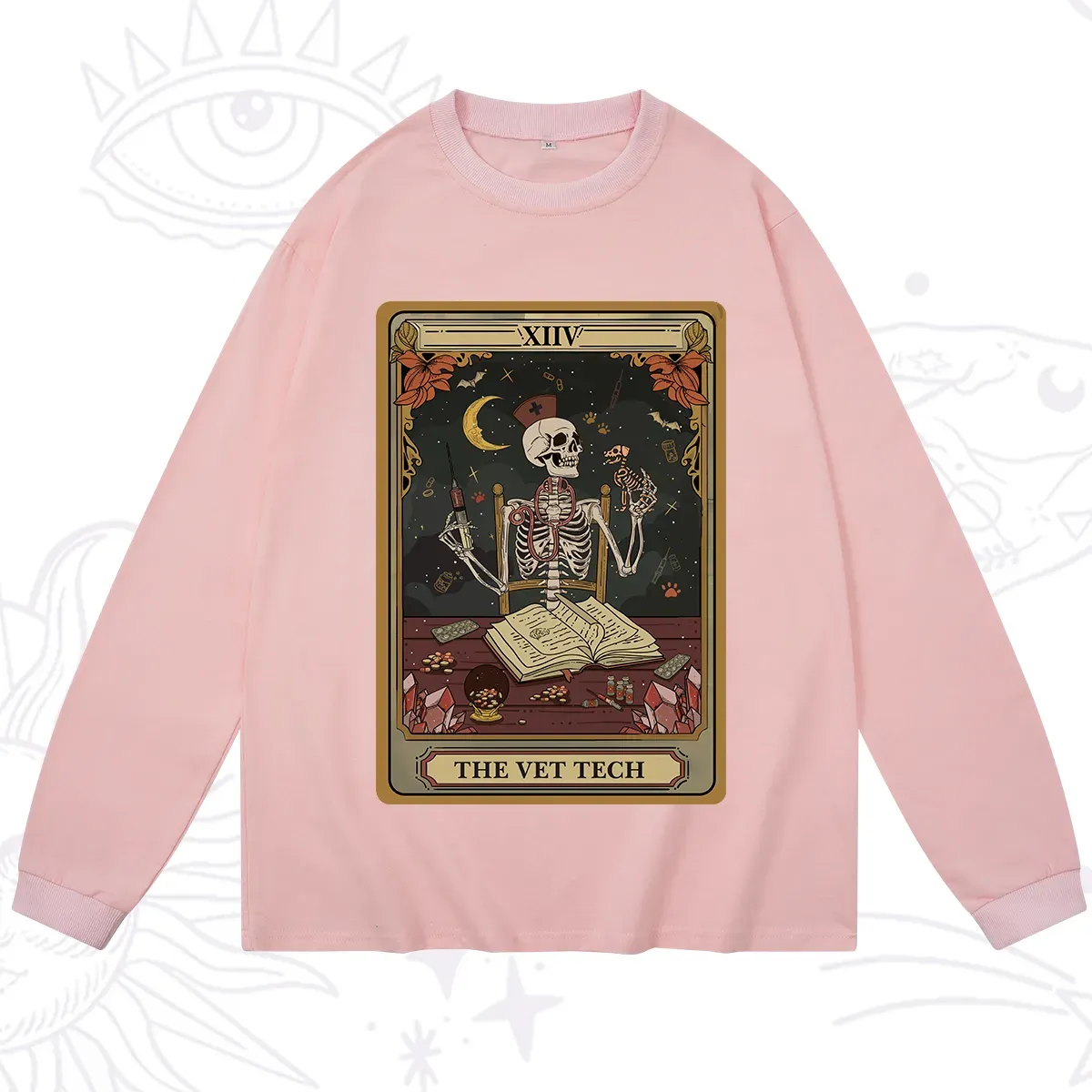 Purplehecate The Vet Tech Skeleton Tarot Long Sleeve T-Shirt