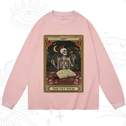 Purplehecate The Vet Tech Skeleton Tarot Long Sleeve T-Shirt
