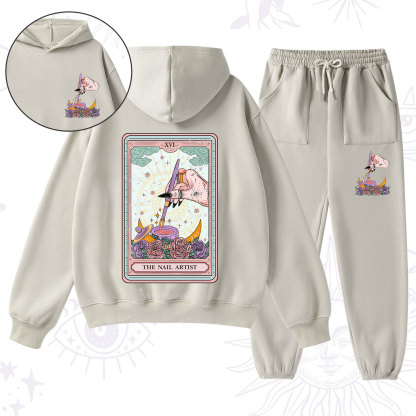 Purplehecate The Nail Artist Tarot Card Fleece Hoodie Suit