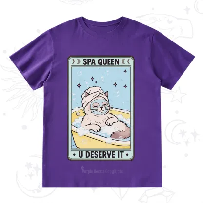 Purplehecate The Spa Queen Cat Tarot T-Shirt