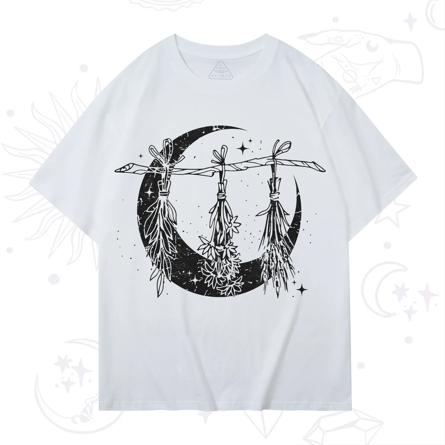 Purplehecate Witchy Moon Herbs T-Shirt
