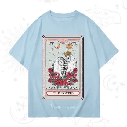 Purplehecate The Lovers Owls Tarot Card T-Shirt