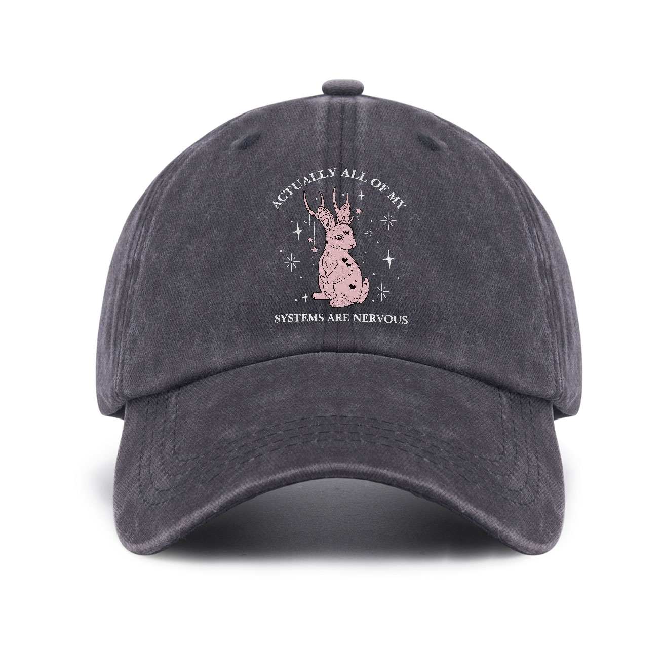Purplehecate Actually All Of My Systems Are Nervous Baseball Cap