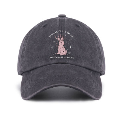 Purplehecate Actually All Of My Systems Are Nervous Baseball Cap