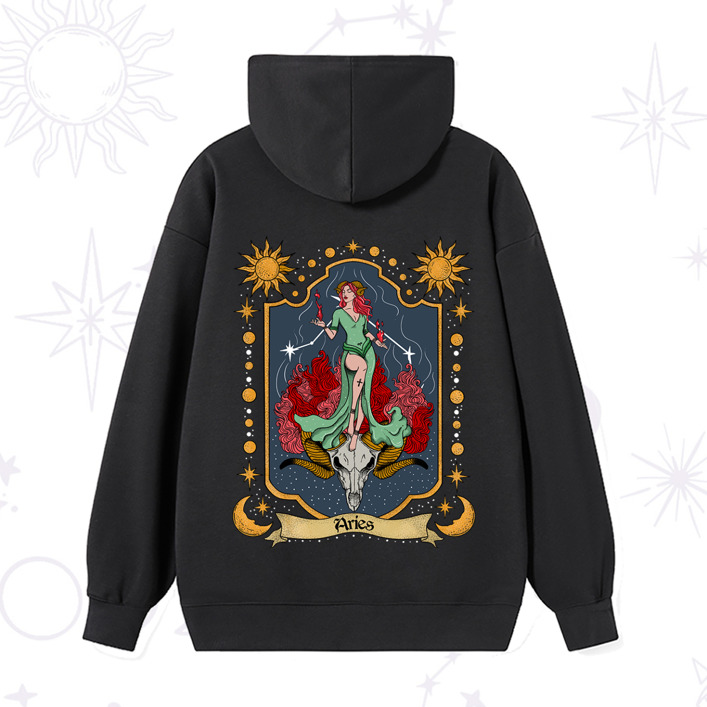 Magic Purplehecate Aries Zodiac Hoodie