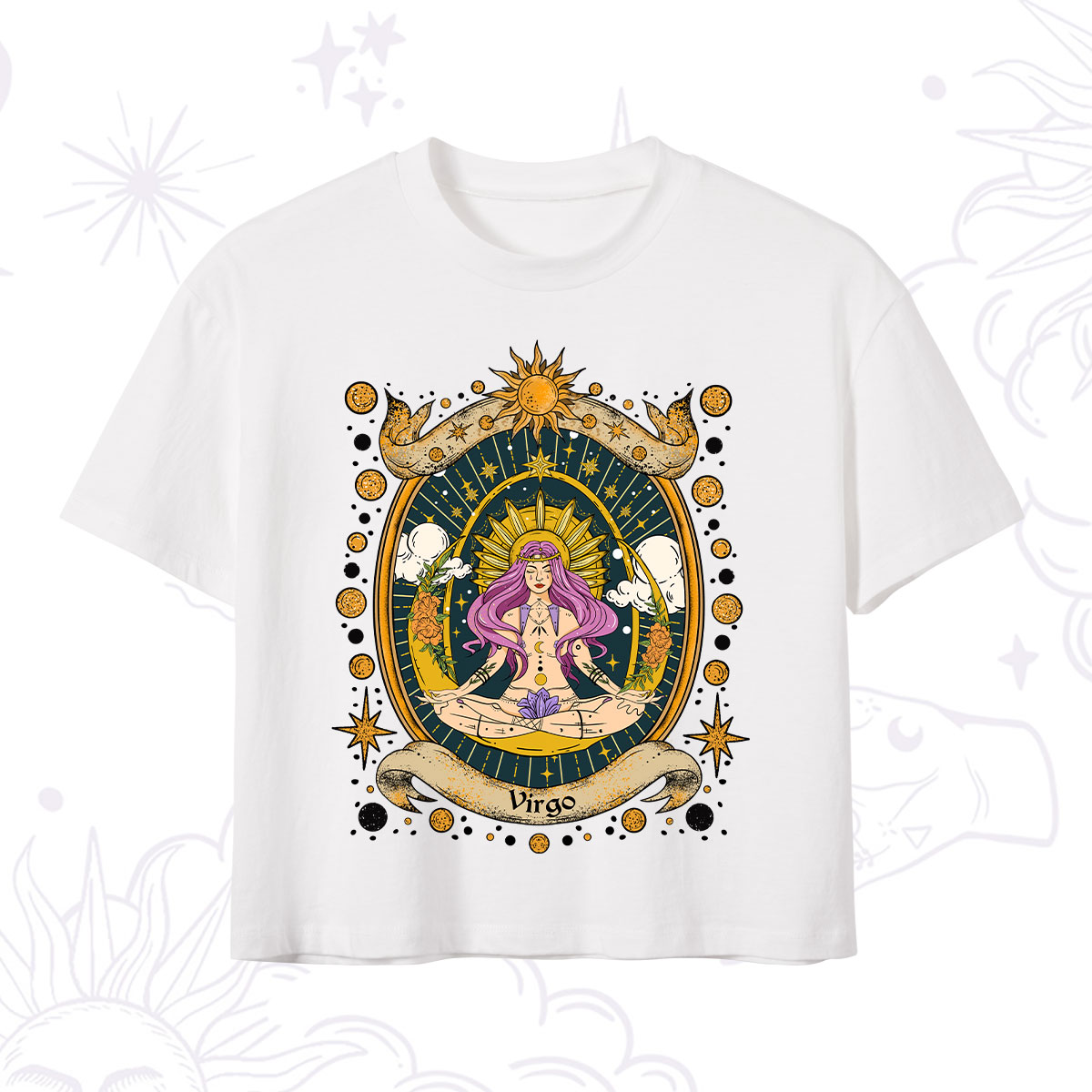 Purplehecate Virgo Radiance Zodiac Crop T-Shirt 