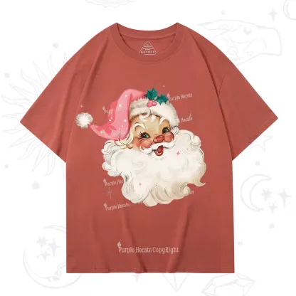 Purplehecate Pink Santa Christmas T-Shirt