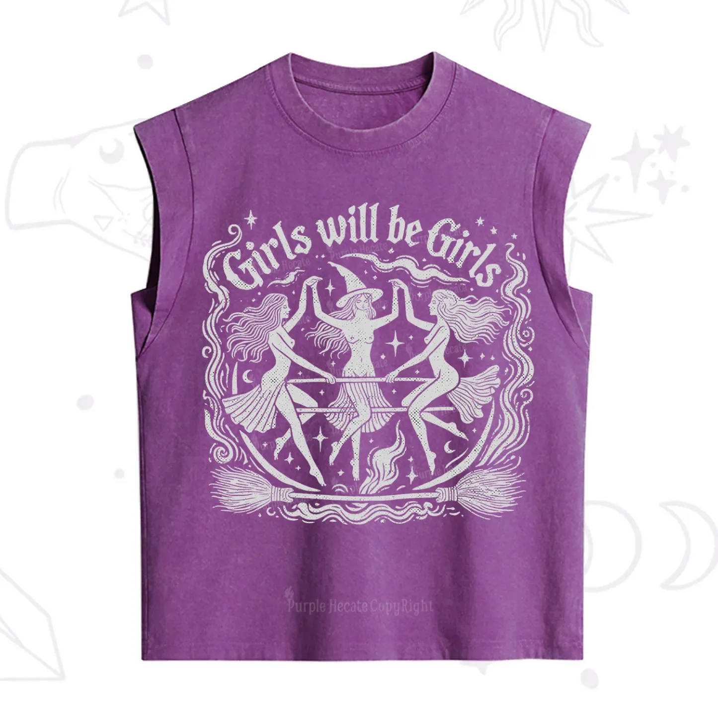 Purplehecate Girls Will Be Girls Vintage Washed Tank
