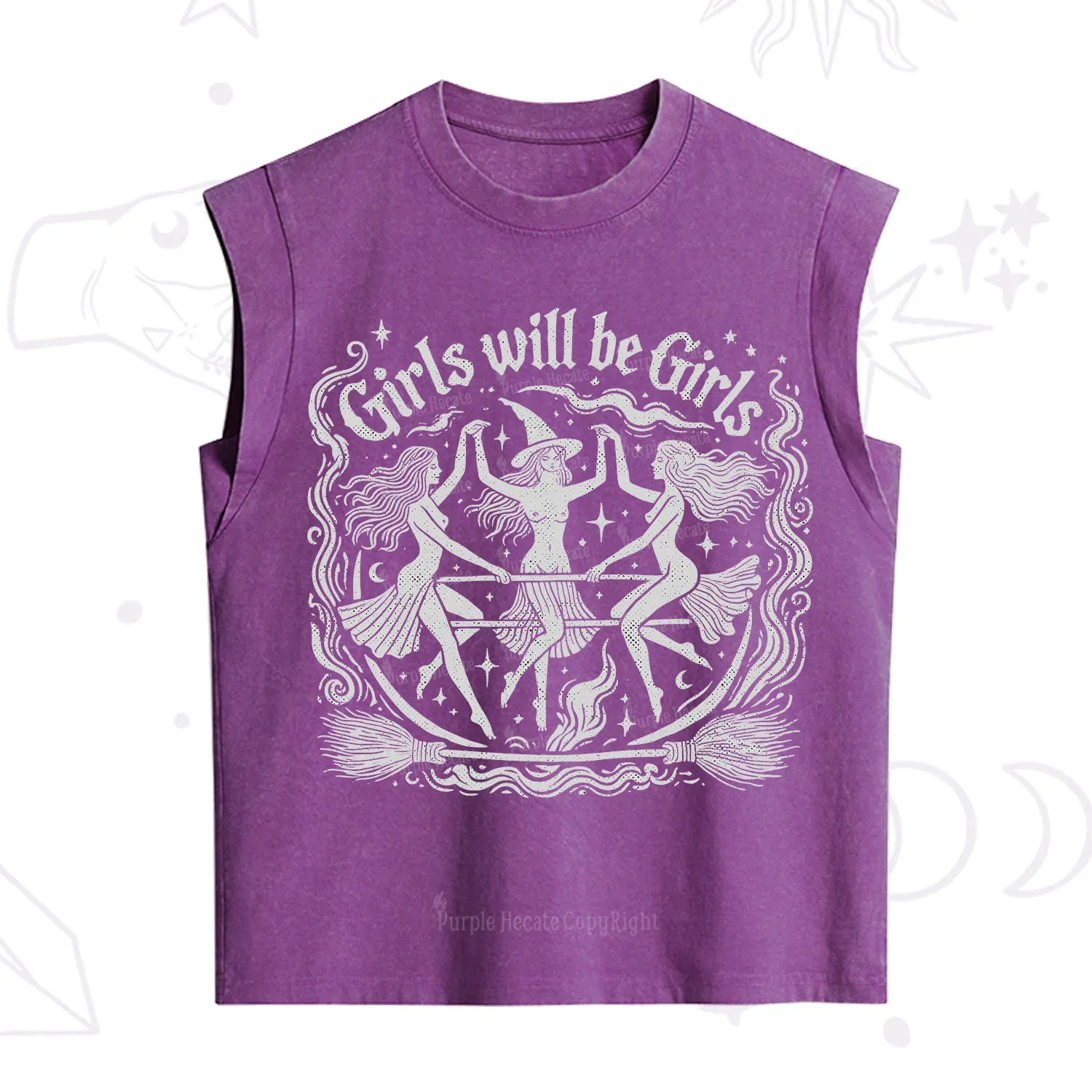 Purplehecate Girls Will Be Girls Vintage Washed Tank
