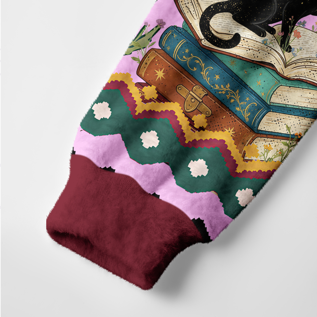 Purplehecate Easily Distracted By Cats And Books Ugly Cardigan Sweaters