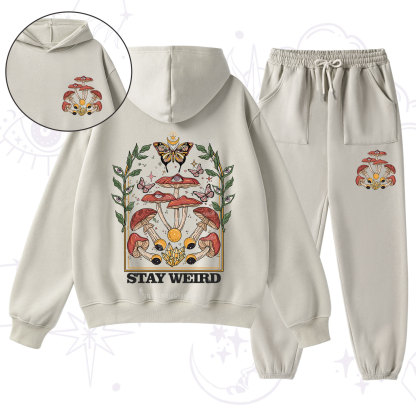 Purplehecate Stay Weird Fleece Hoodie Suit