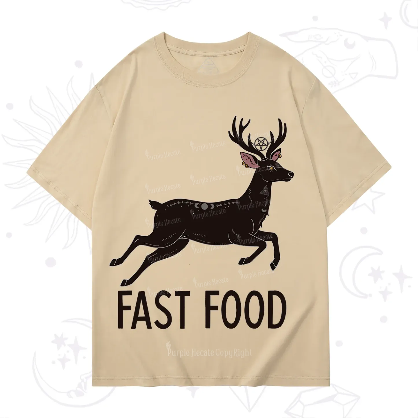 Purplehecate Fast Food Deer T-Shirt