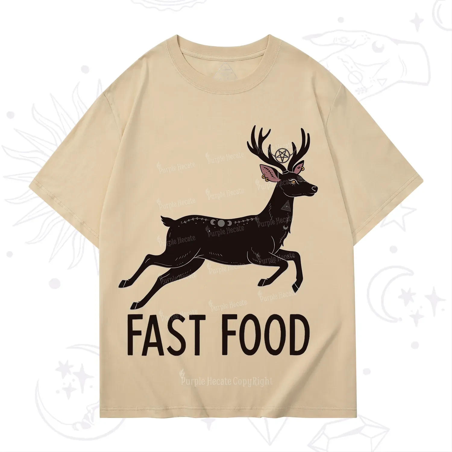 Purplehecate Fast Food Deer T-Shirt