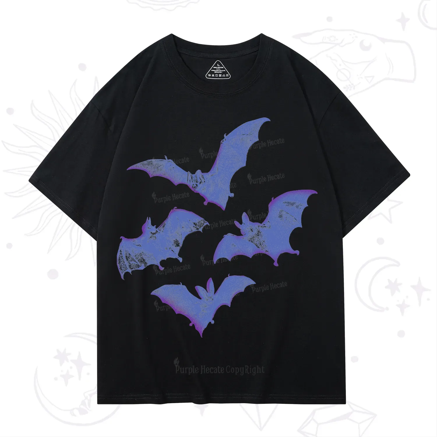 Purplehecate Vintage Bats T-Shirt