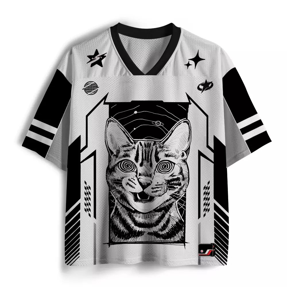 Purplehecate Hypnotic Cat Mesh Jersey