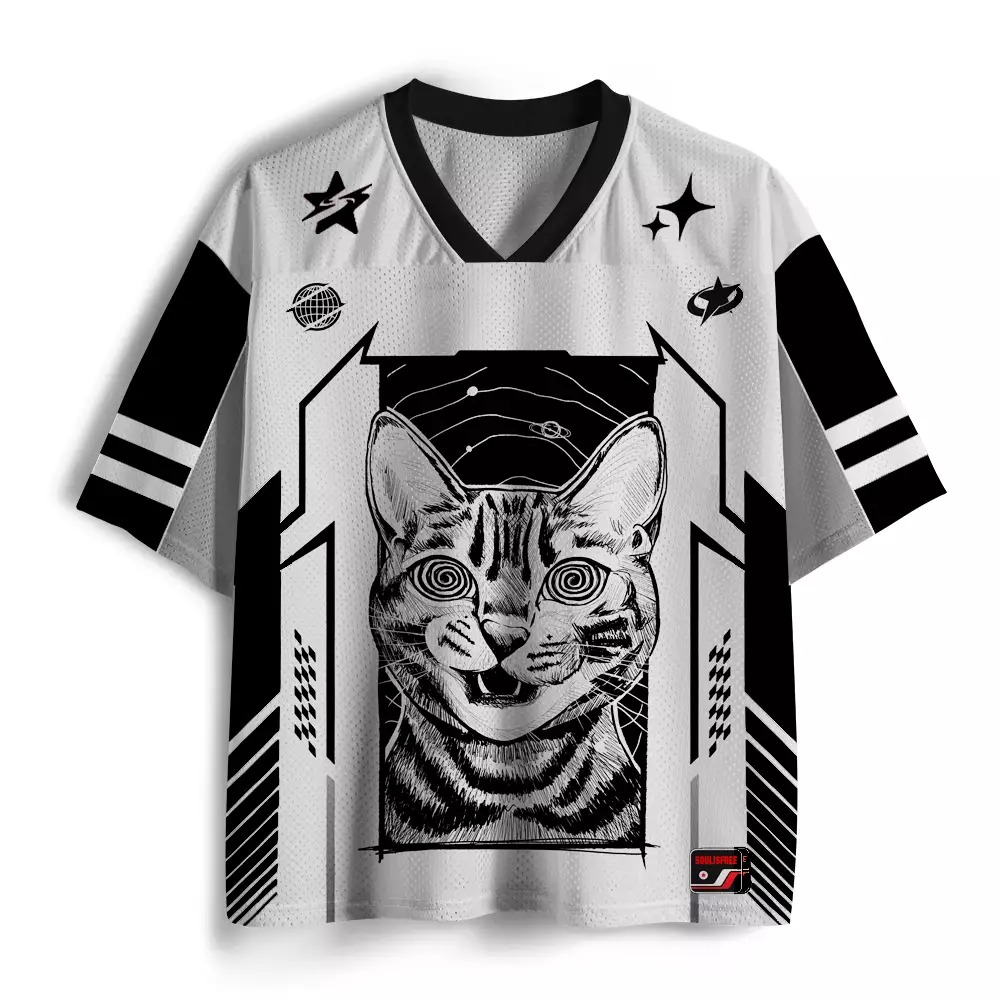 Purplehecate Hypnotic Cat Mesh Jersey