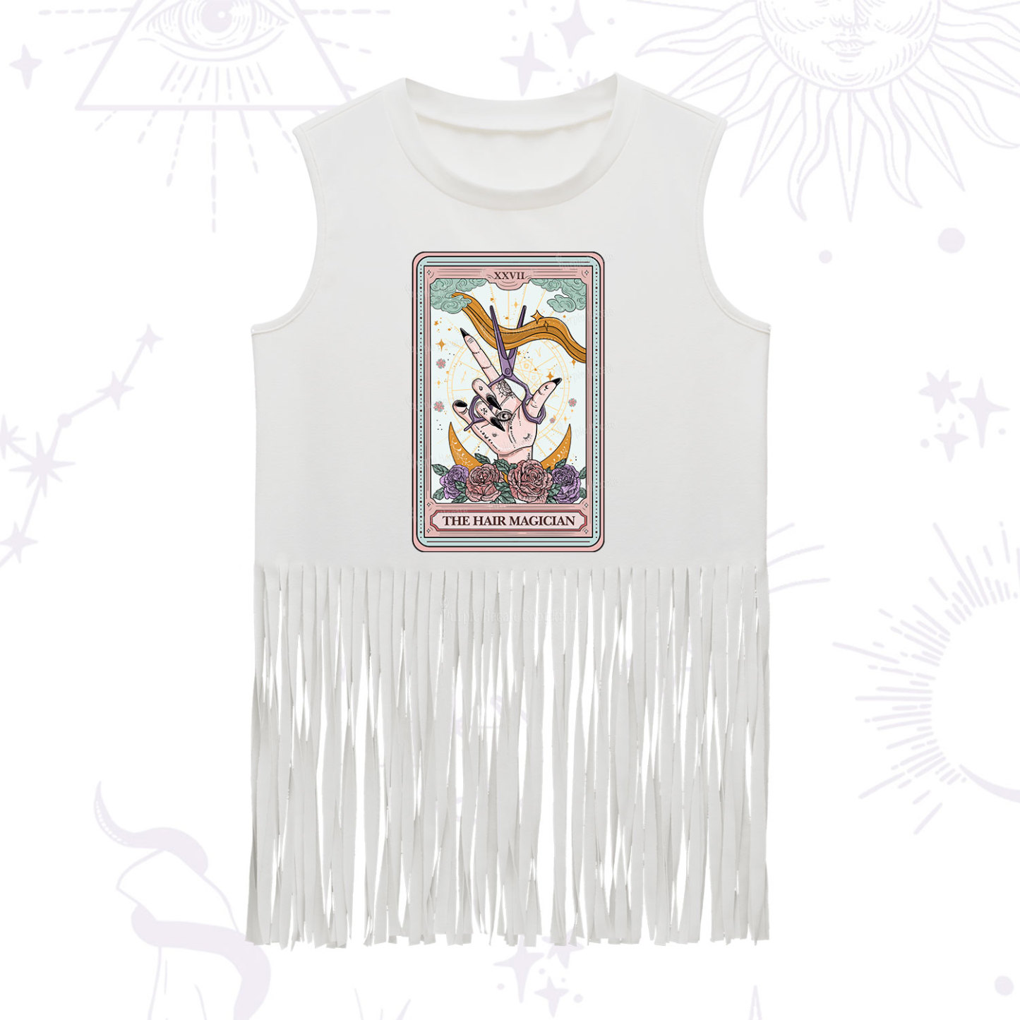 Purplehecate The Hair Magician Tarot Fringe Tank Top