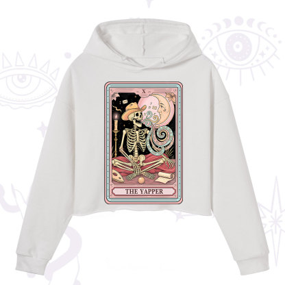 Purplehecate The Skeleton Yapper Tarot Crop Hoodie