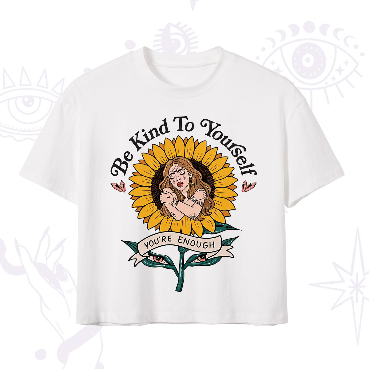 Purplehecate Be Kind To Yourself Crop T-Shirt