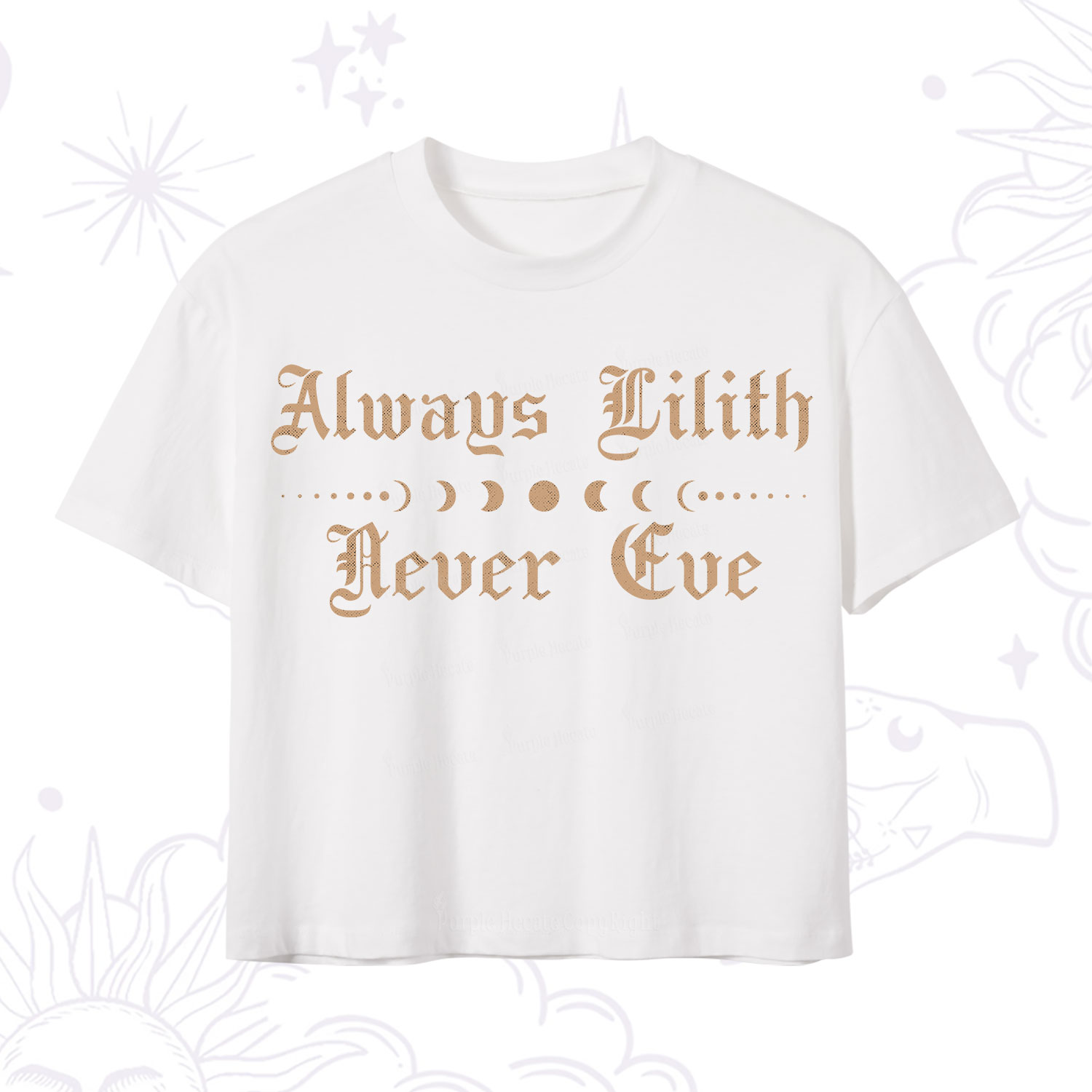 Purplehecate Always Lilith Never Eve Crop T-Shirt