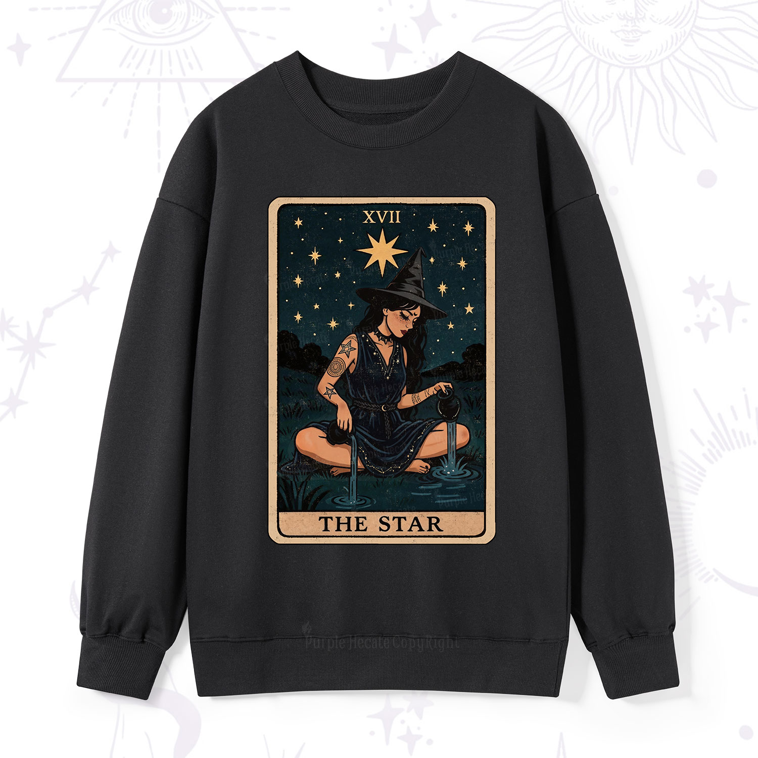 Purplehecate The Star Witch Tarot Sweatshirt