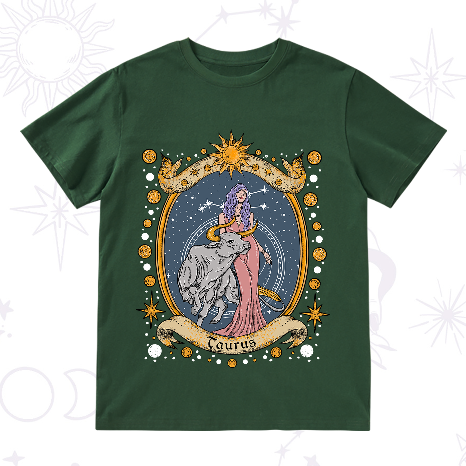 Purplehecate Celestial Taurus Zodiac T-Shirt