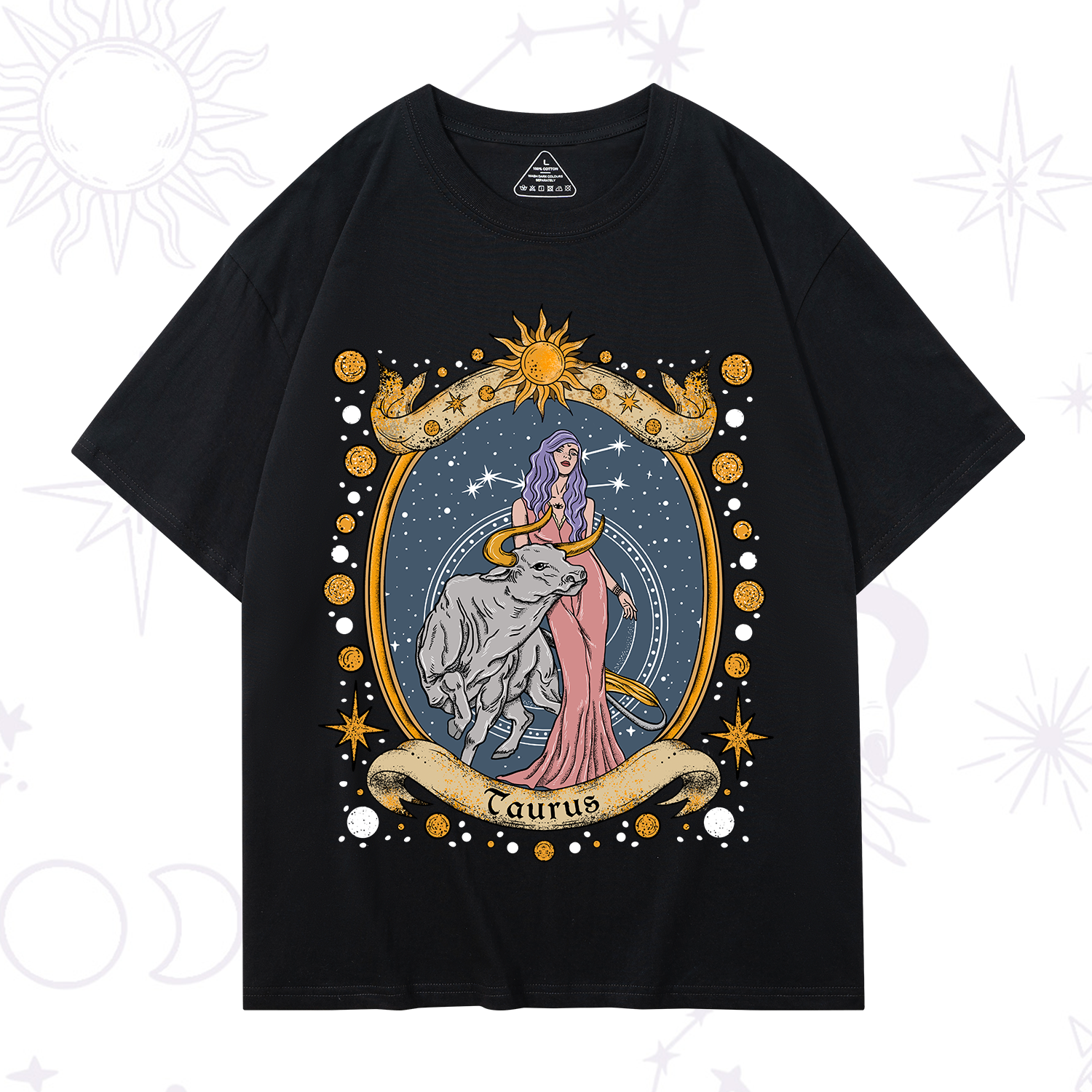 Purplehecate Celestial Taurus Zodiac T-Shirt