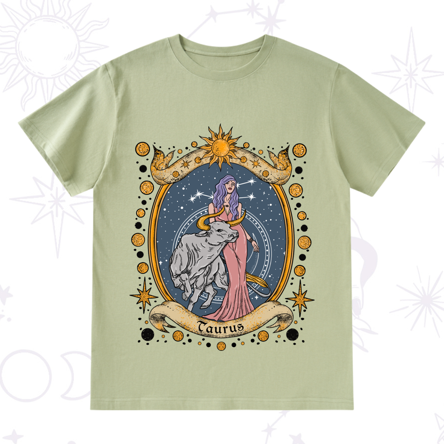 Purplehecate Celestial Taurus Zodiac T-Shirt