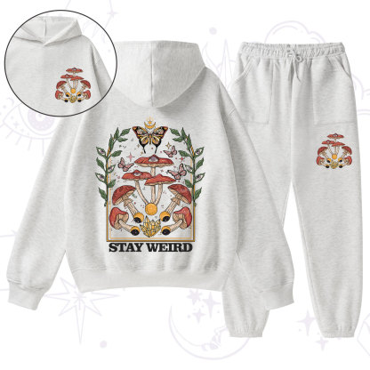 Purplehecate Stay Weird Fleece Hoodie Suit
