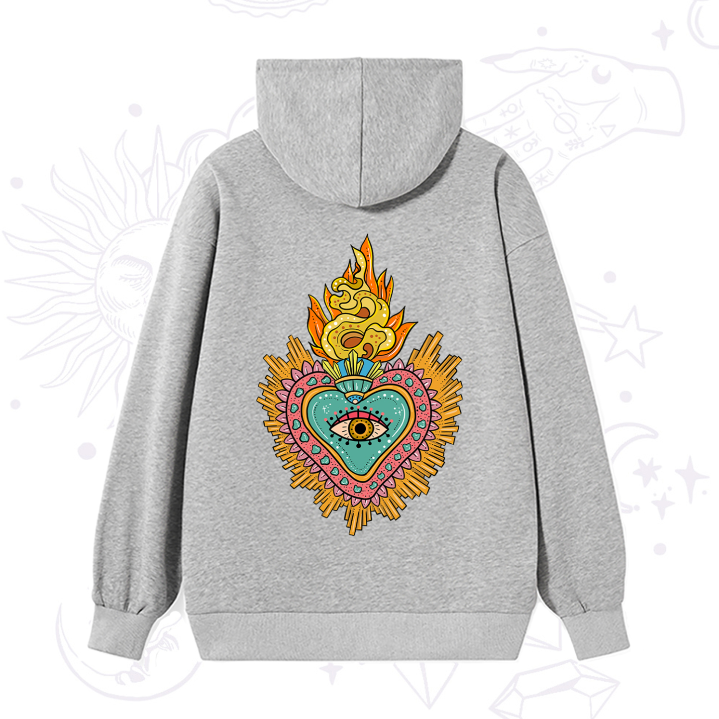 Purplehecate Rainbow Sacred Heart Hoodie