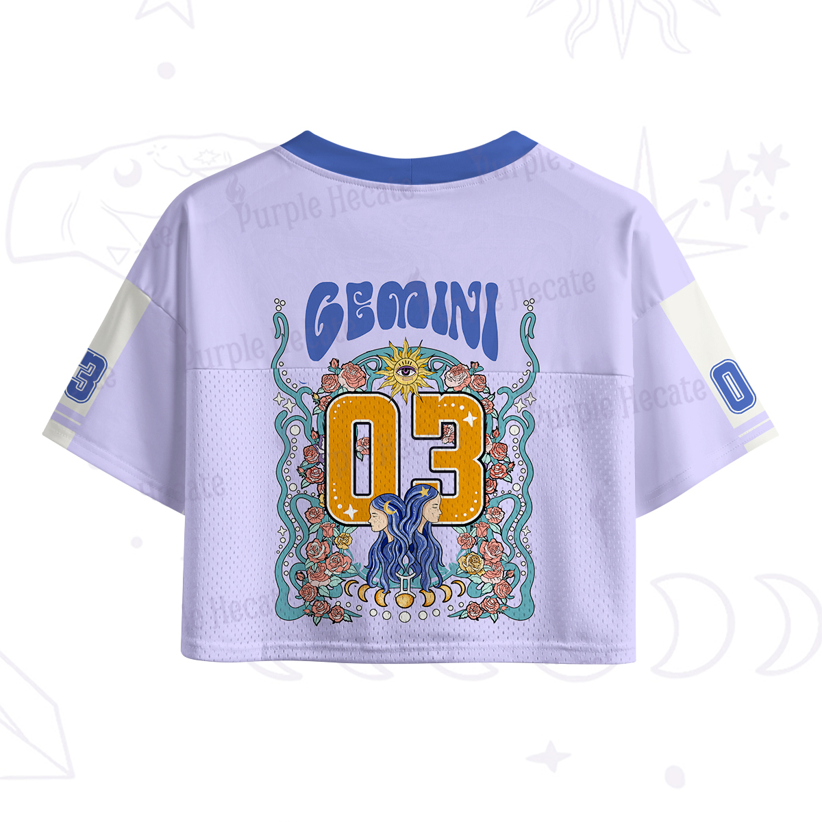 Purplehecate Gemini Spirit Zodiac Crop Sports Jersey