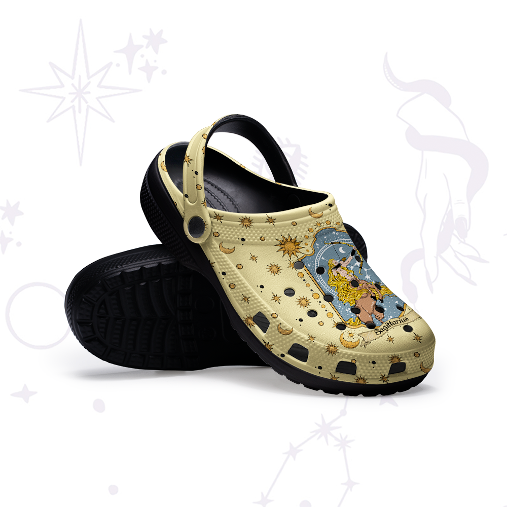Purplehecate Sagittarius Zodiac Rubber Clogs