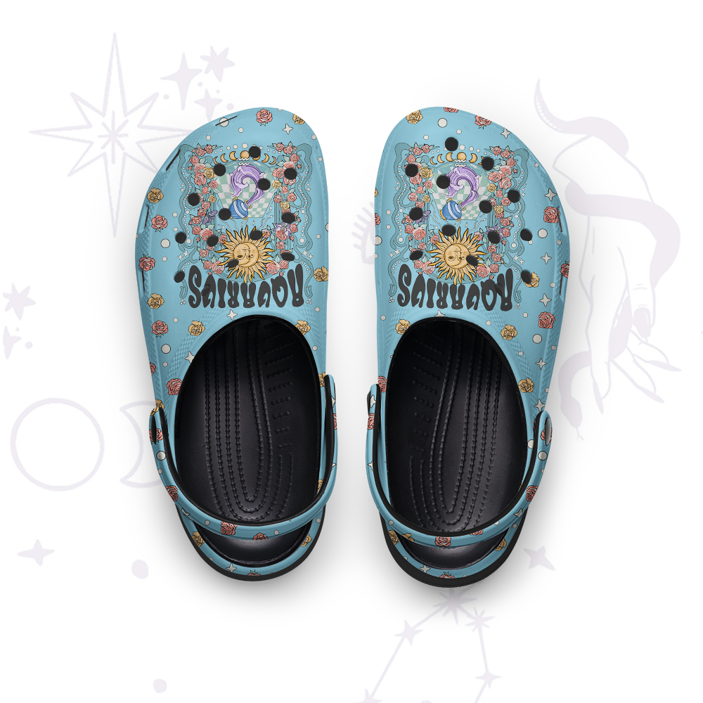 Purplehecate Aquarius Spirit Zodiac Rubber Clogs