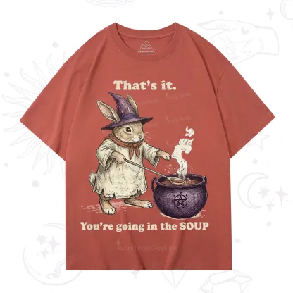 Purplehecate That's It You're Going in the Soup Witch Bunny T-Shirt