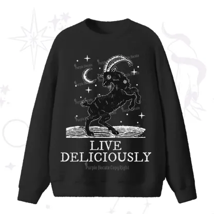 Purplehecate Live Deliciously Fuzzy Ugly Sweater
