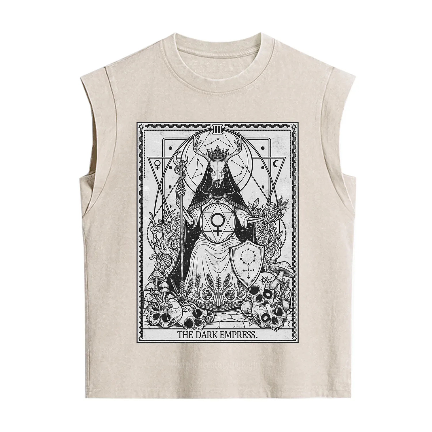 Purplehecate The Dark Empress Tarot Vintage Washed Tank