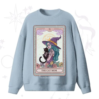 Purplehecate The Gothic Cat Mom Tarot Fuzzy Ugly Sweater