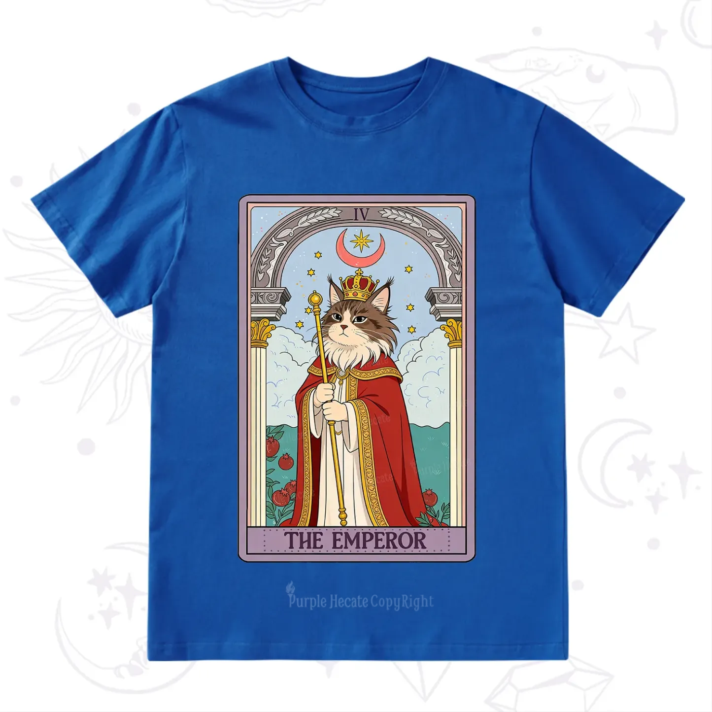 Purplehecate The Emperor Cat Tarot T-Shirt