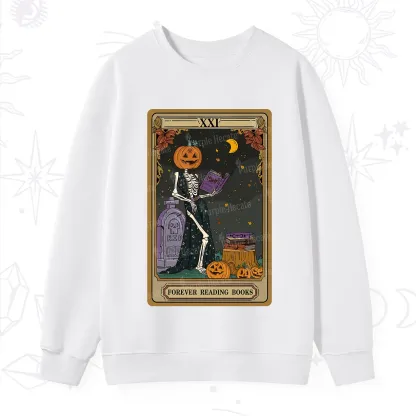 Purplehecate The Forever Reading Books Tarot Halloween Sweatshirt